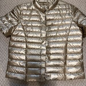 J McLaughlin Short Sleeve Gold Puffer
